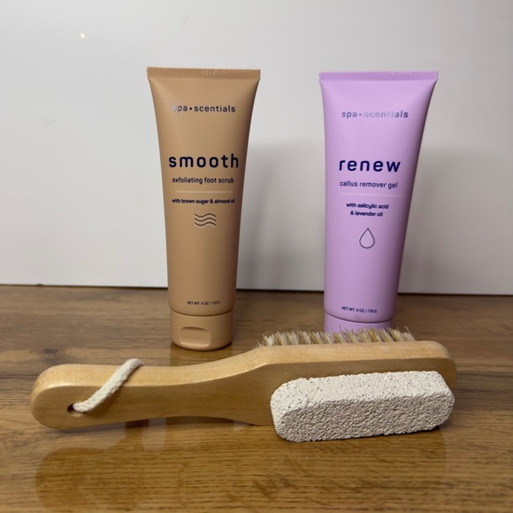 spa*scentials Other - Smooth Exfoliating Foot Scrub and Renew Callus Remover Gel Set